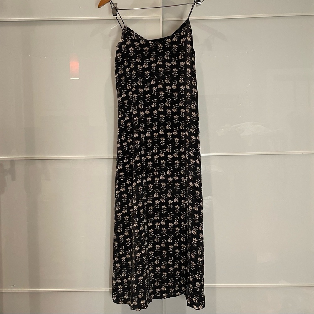 Nordstrom Floral Black Midi Dress